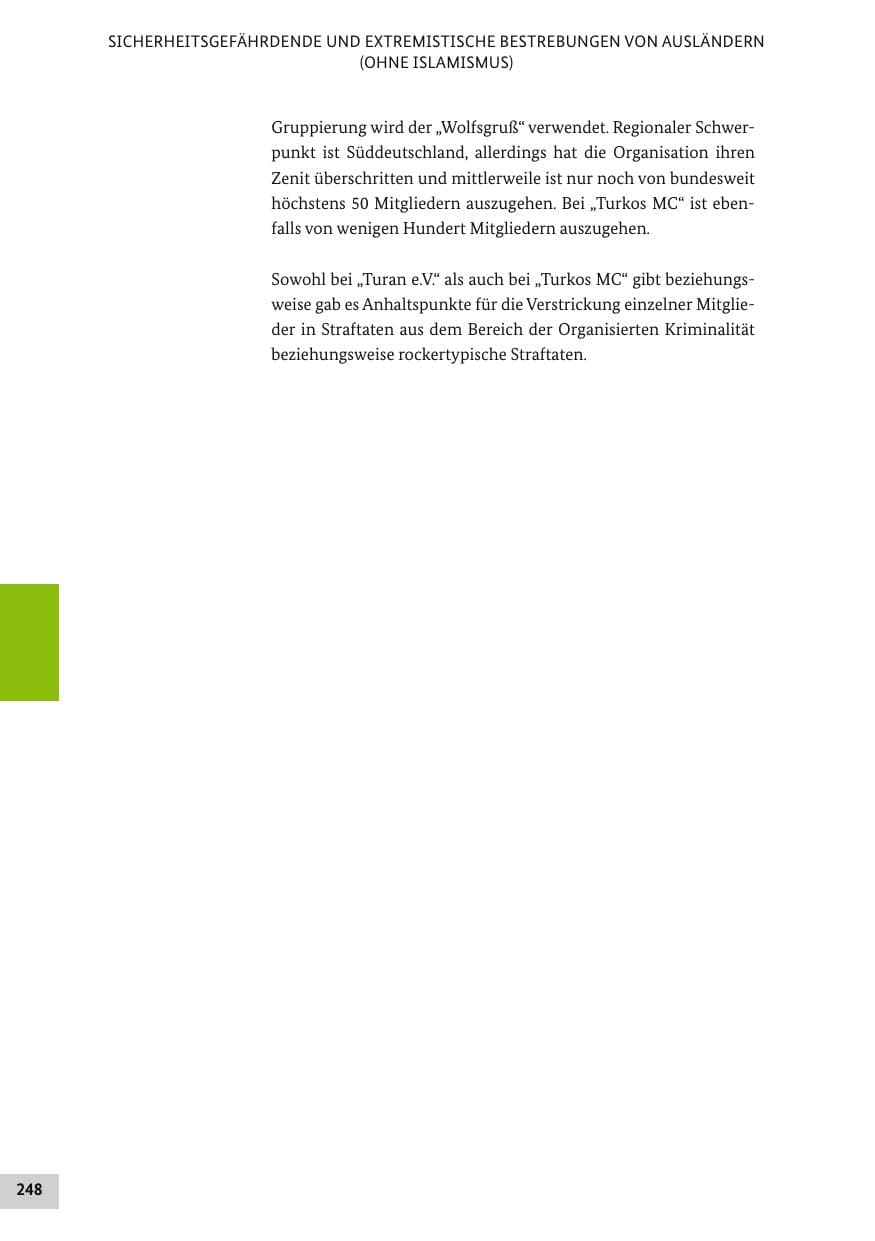 Seite 247 des Verfassungsschutzbericht 2017 Bund