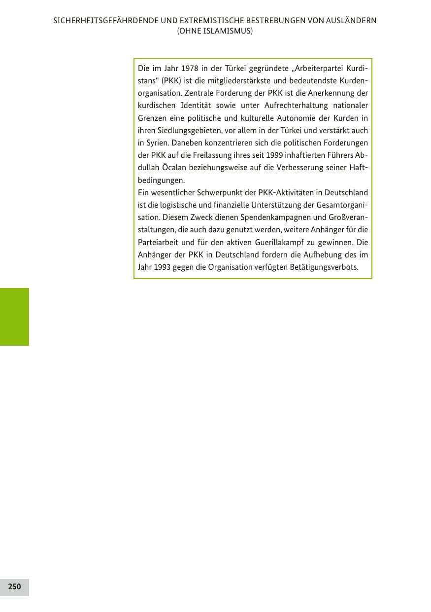 Seite 249 des Verfassungsschutzbericht 2017 Bund