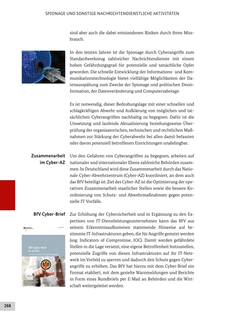 Seite 267 des Verfassungsschutzbericht 2017 Bund
