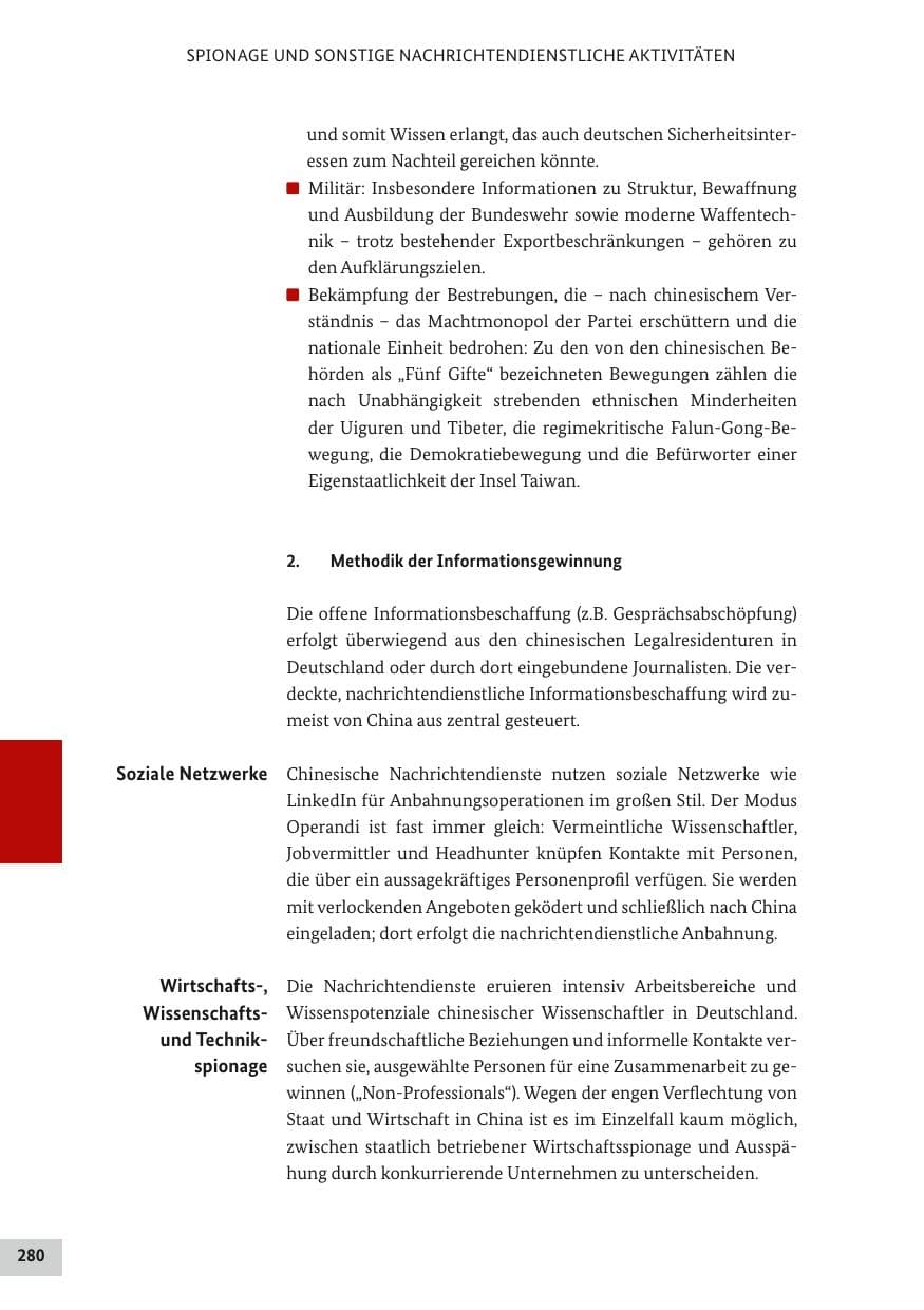 Seite 279 des Verfassungsschutzbericht 2017 Bund