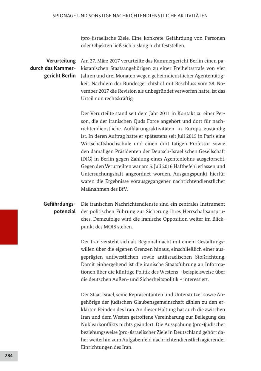 Seite 283 des Verfassungsschutzbericht 2017 Bund