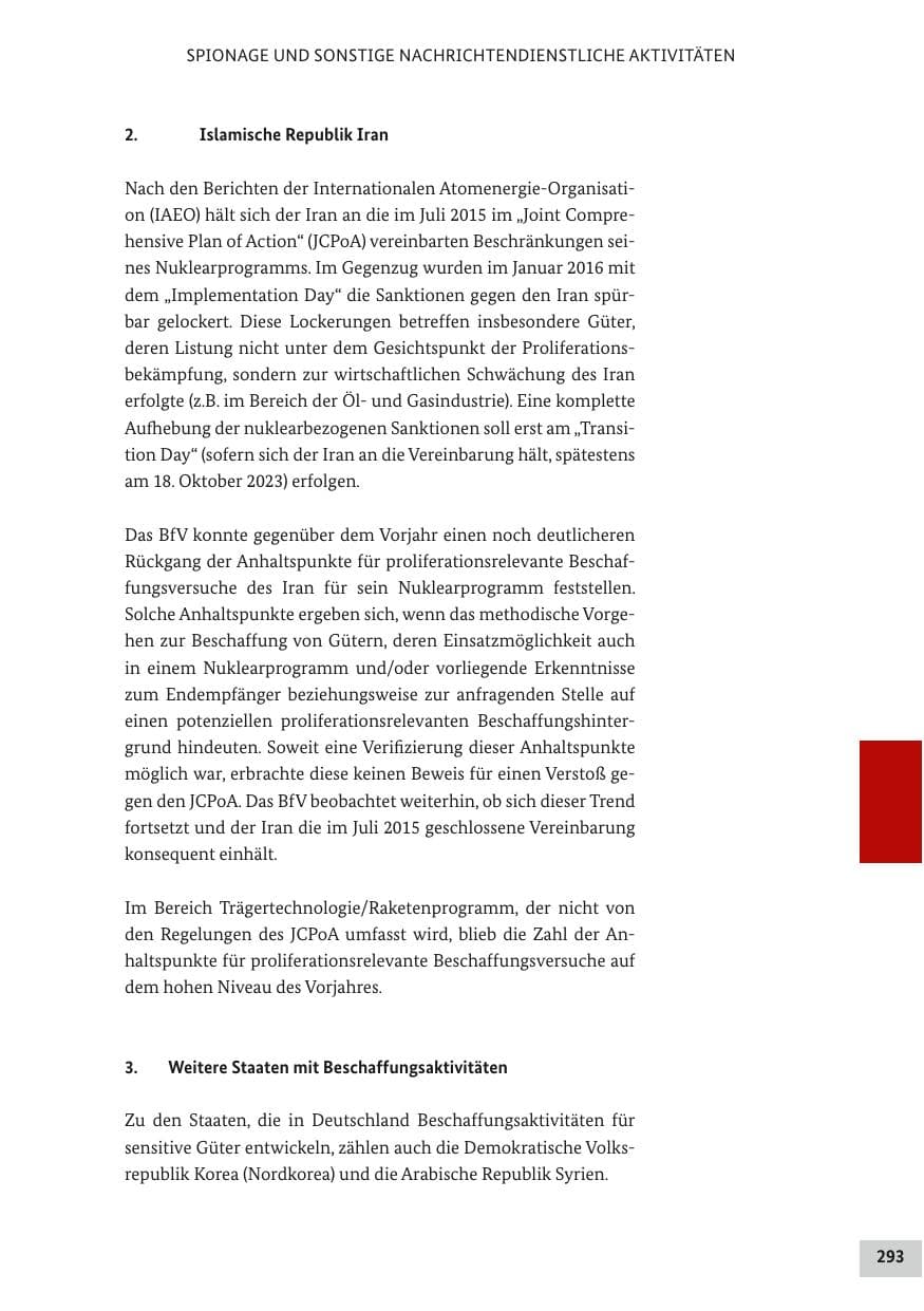 Seite 292 des Verfassungsschutzbericht 2017 Bund
