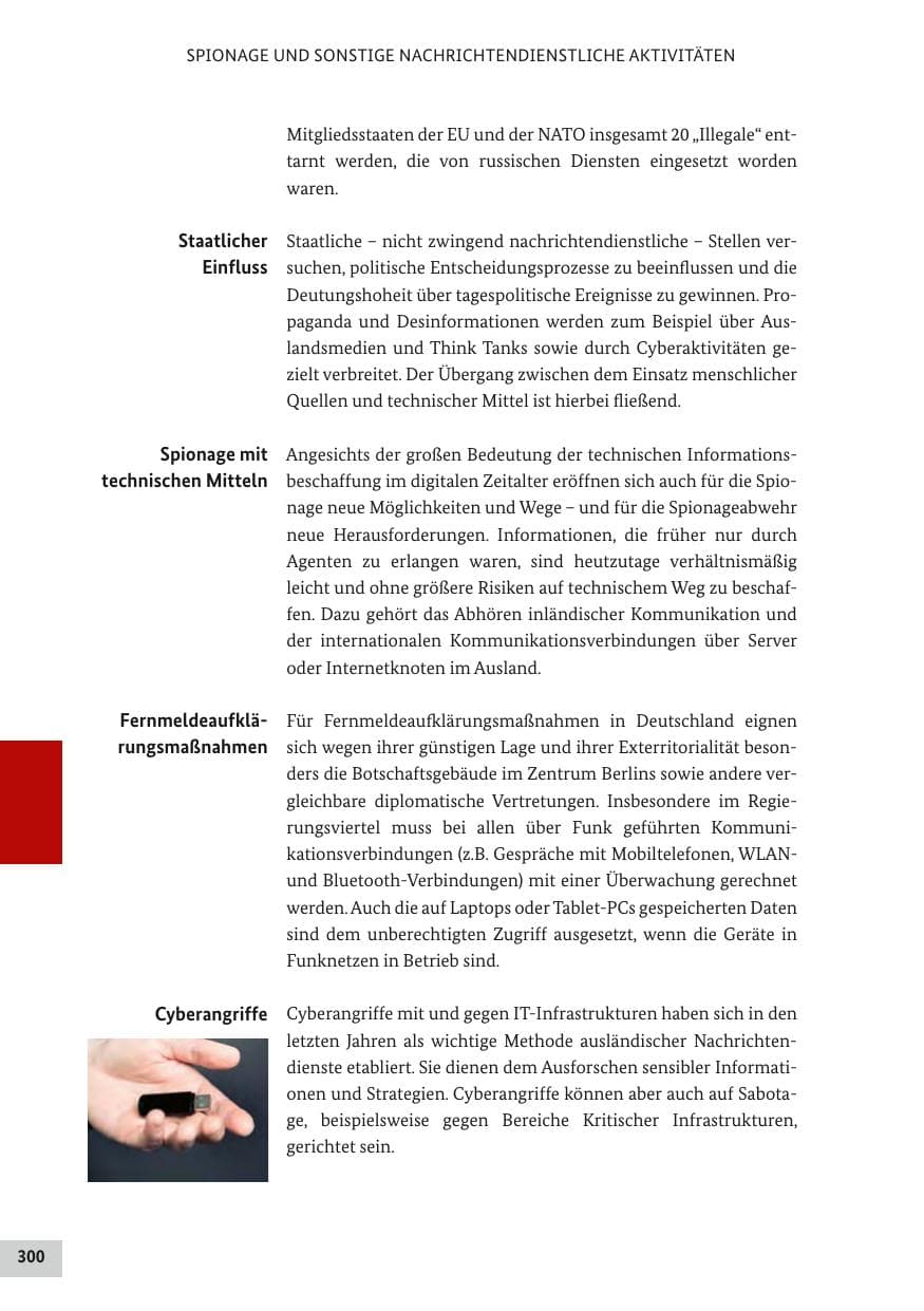 Seite 299 des Verfassungsschutzbericht 2017 Bund