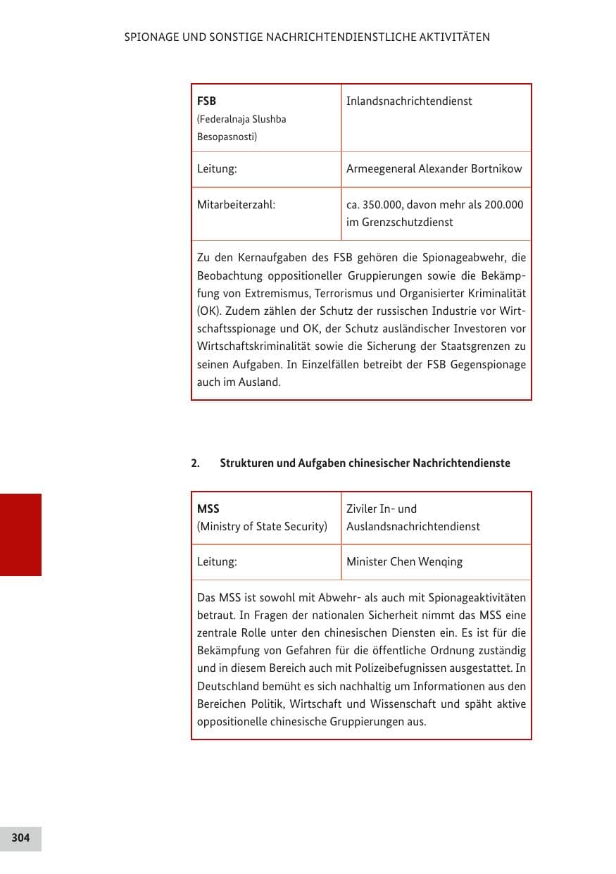 Seite 303 des Verfassungsschutzbericht 2017 Bund