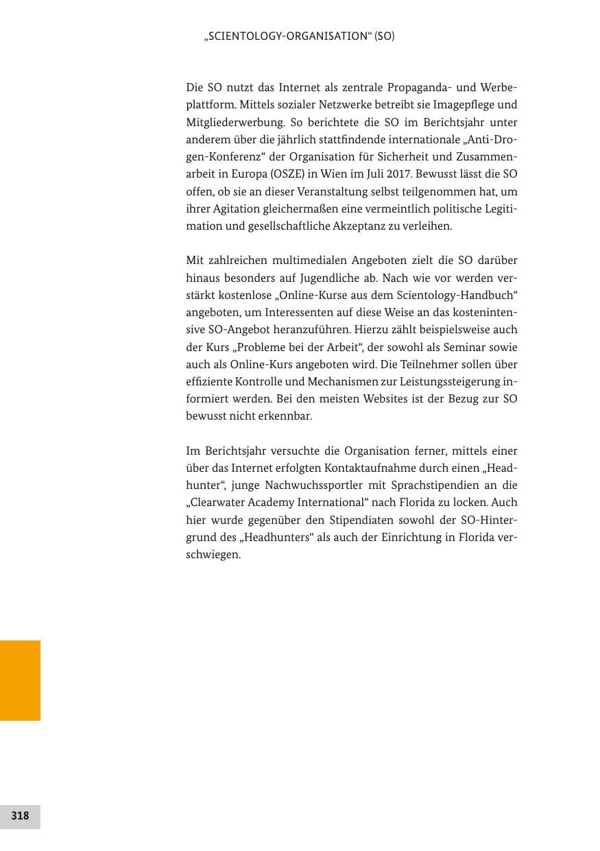 Seite 317 des Verfassungsschutzbericht 2017 Bund