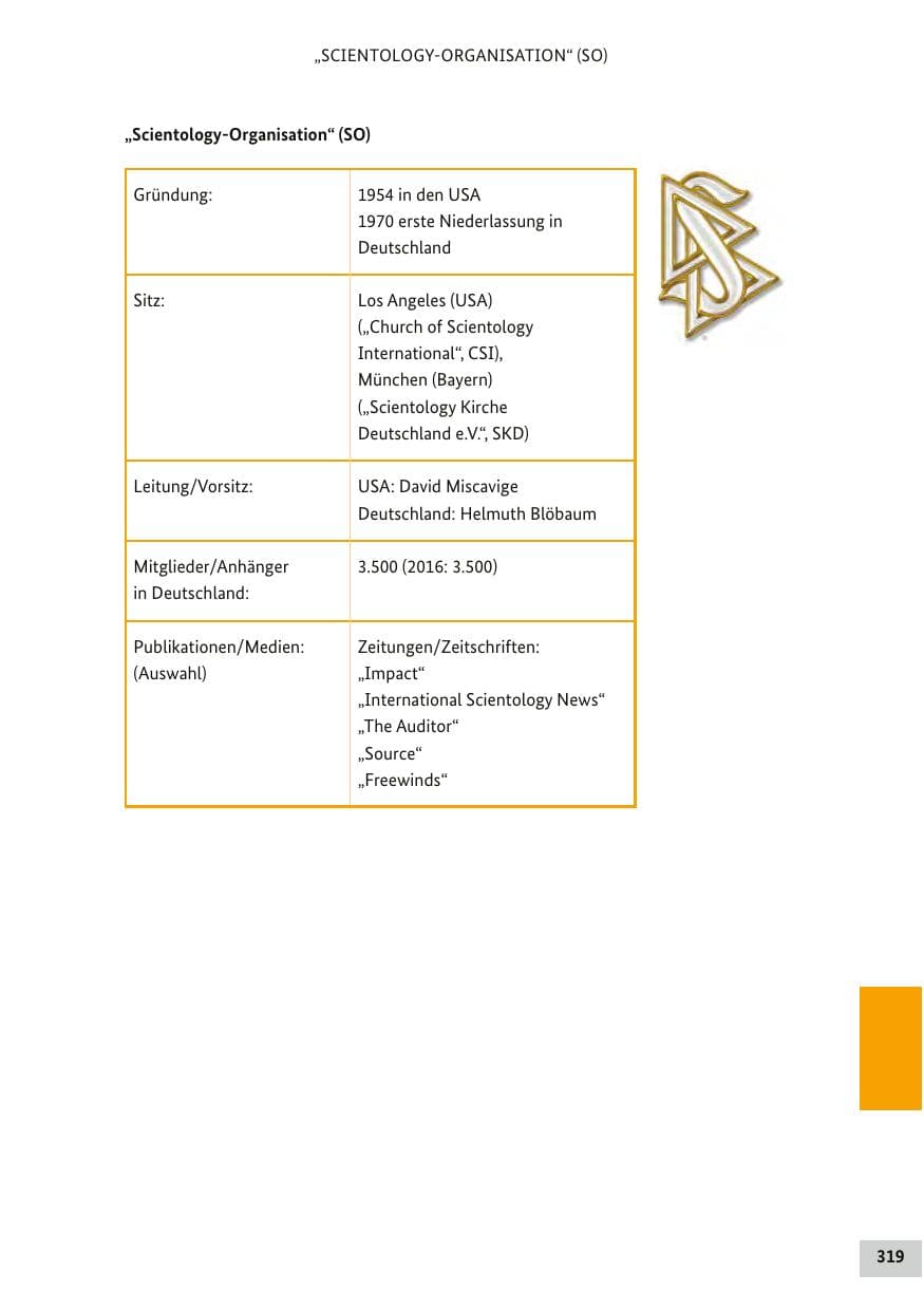 Seite 318 des Verfassungsschutzbericht 2017 Bund
