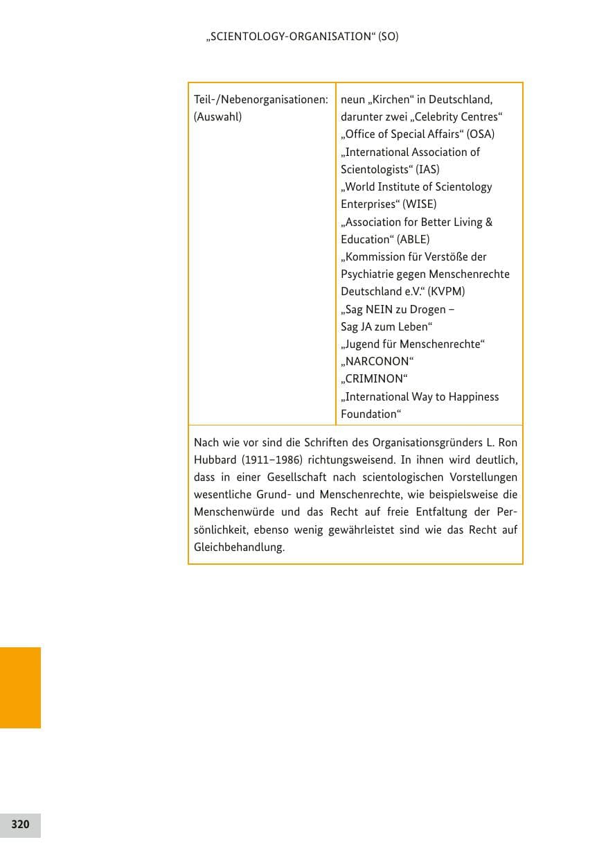 Seite 319 des Verfassungsschutzbericht 2017 Bund