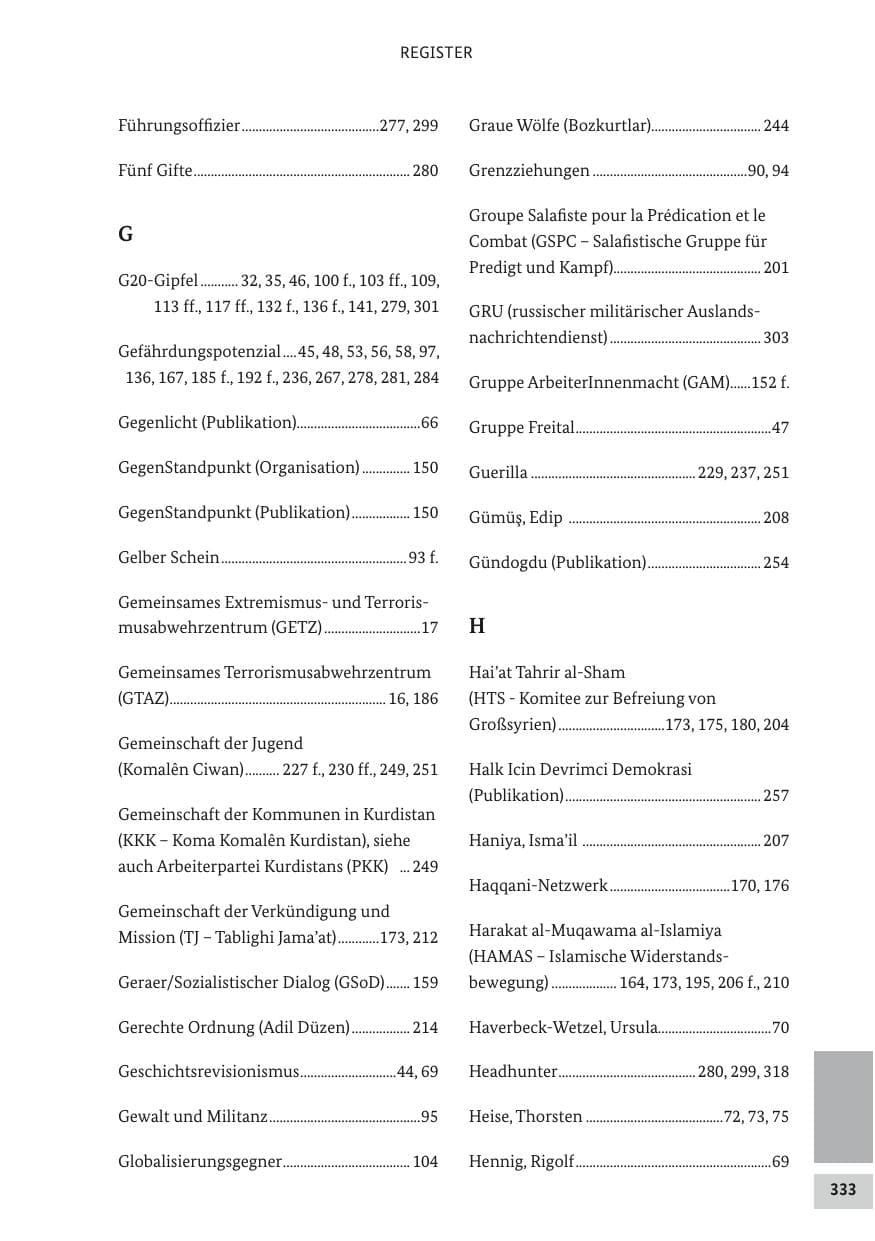 Seite 332 des Verfassungsschutzbericht 2017 Bund