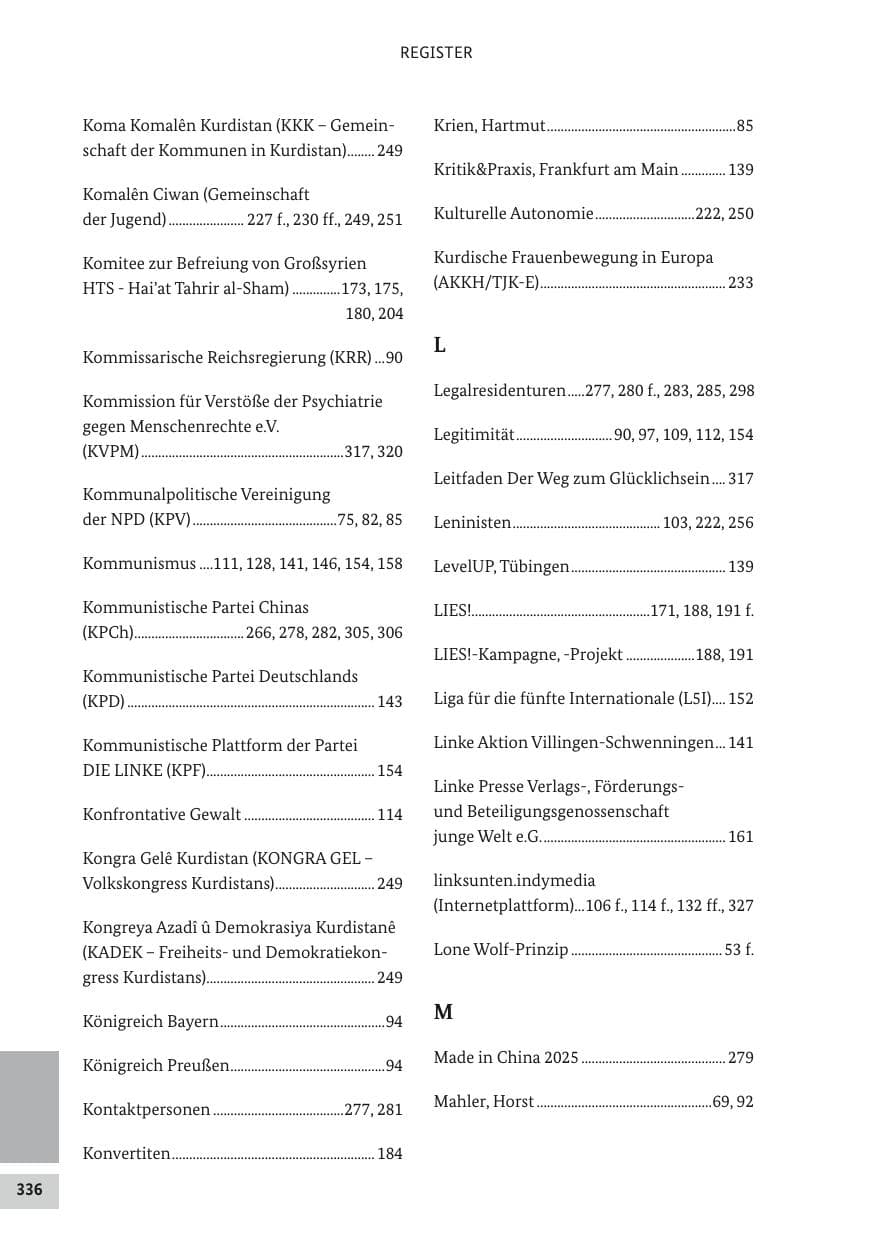 Seite 335 des Verfassungsschutzbericht 2017 Bund