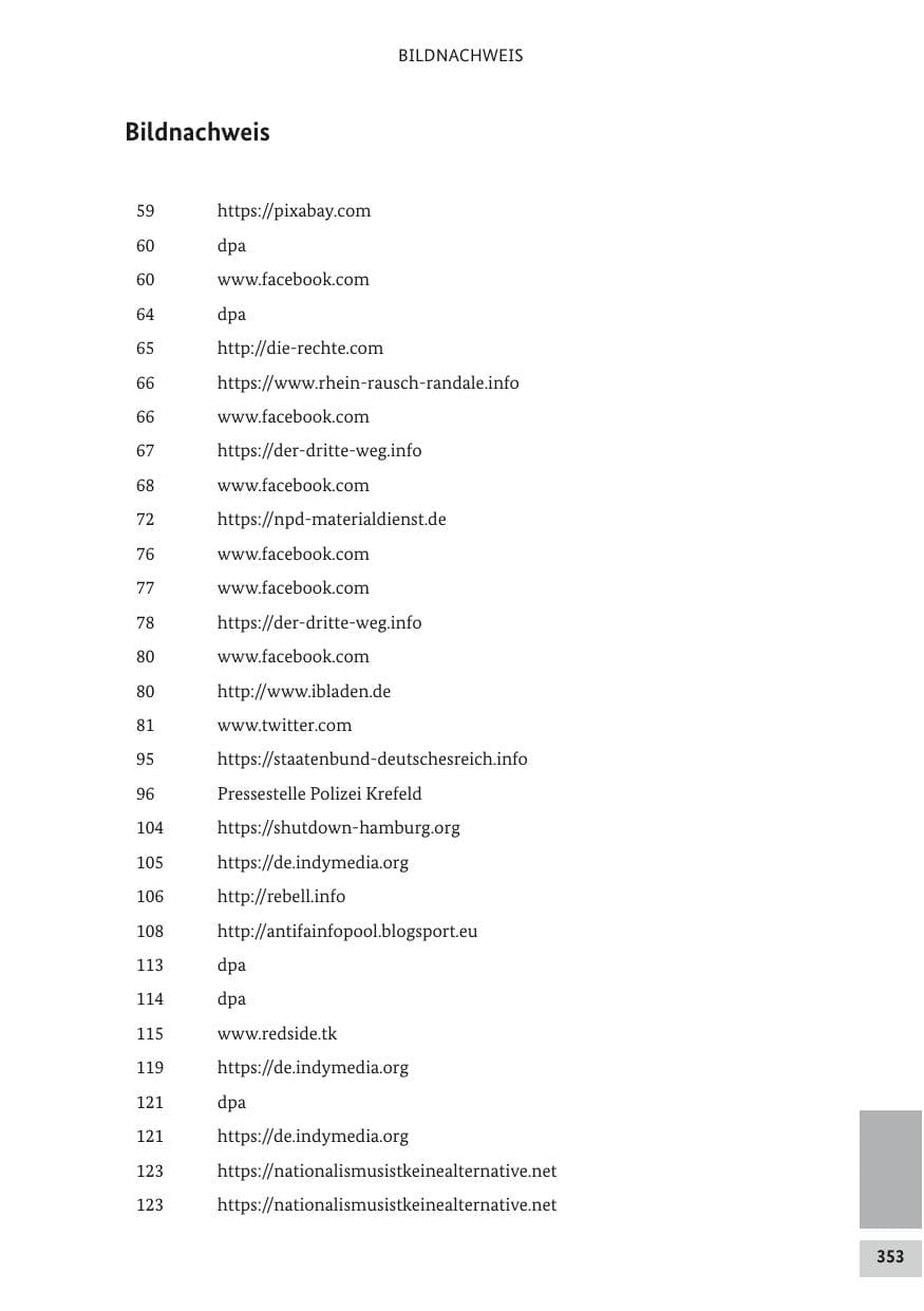 Seite 352 des Verfassungsschutzbericht 2017 Bund
