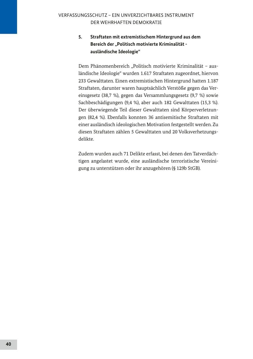Seite 39 des Verfassungsschutzbericht 2017 Bund
