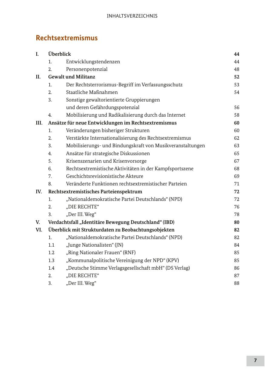 Seite 6 des Verfassungsschutzbericht 2017 Bund