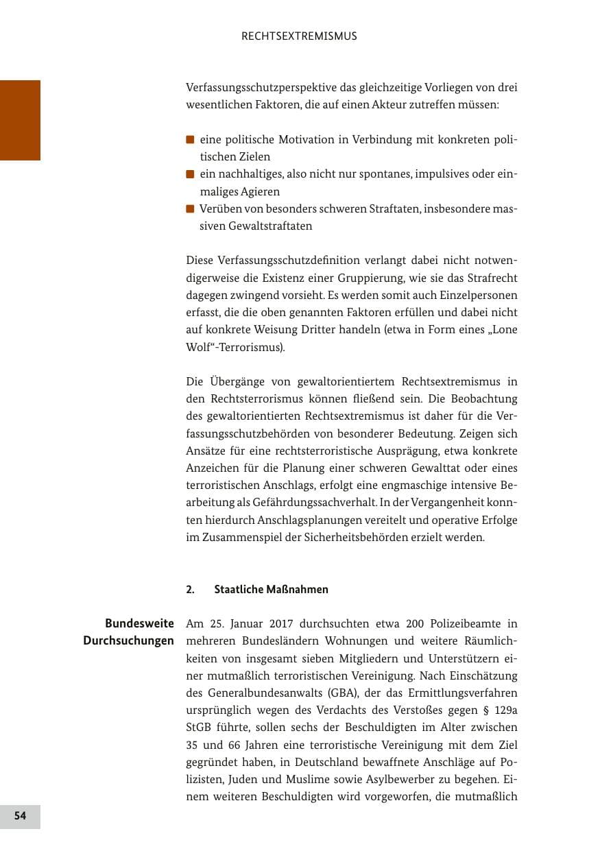 Seite 53 des Verfassungsschutzbericht 2017 Bund