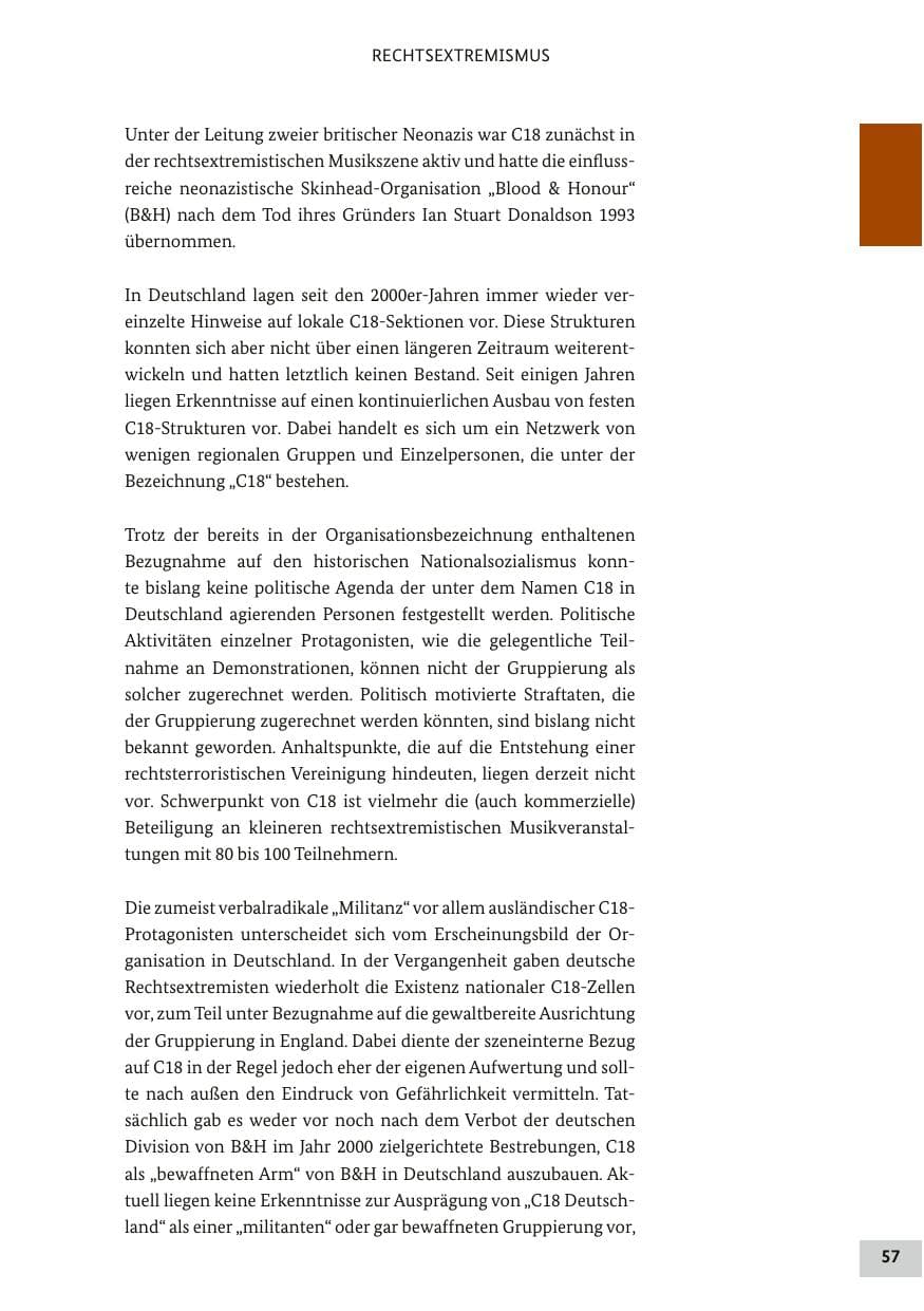 Seite 56 des Verfassungsschutzbericht 2017 Bund