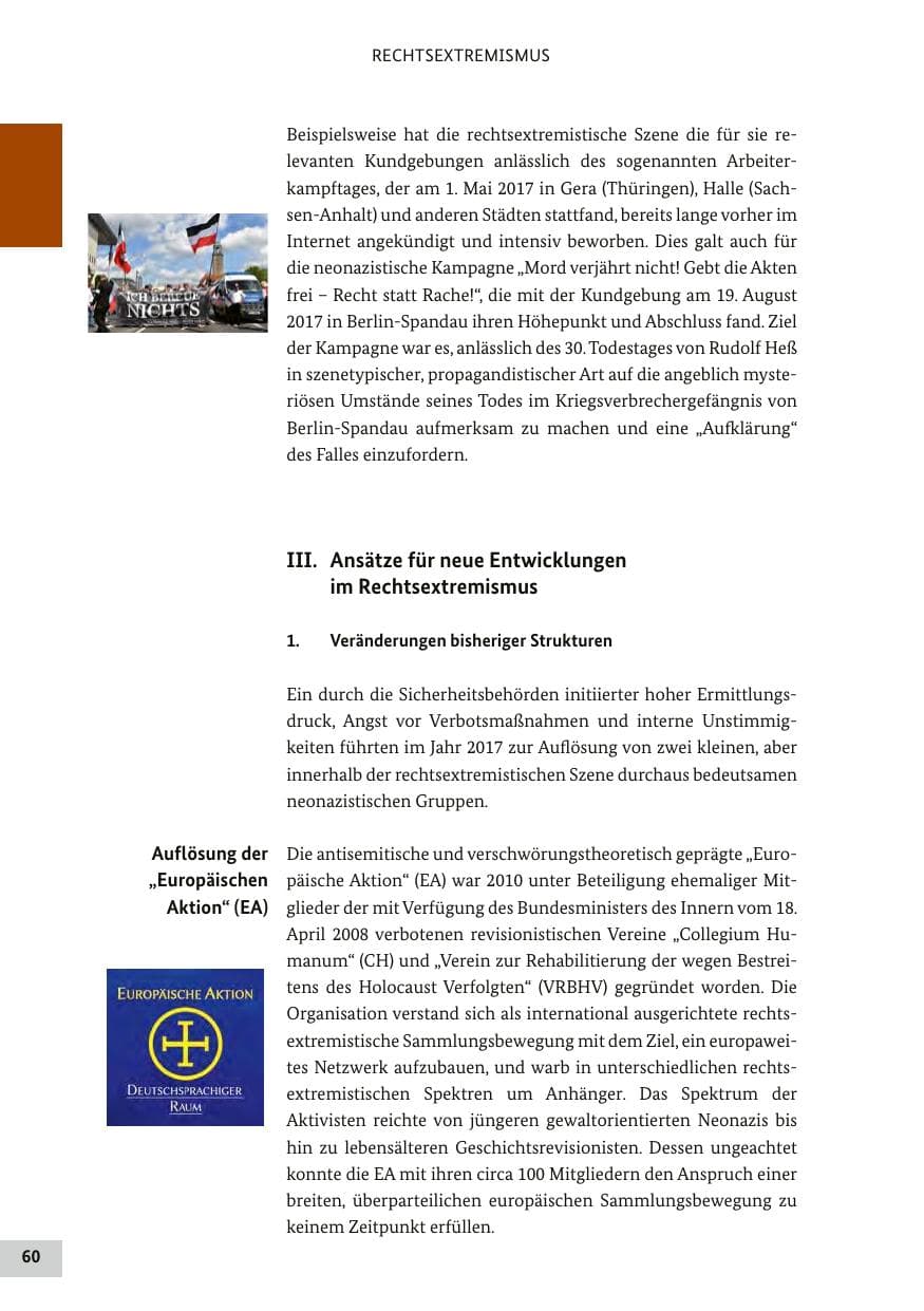Seite 59 des Verfassungsschutzbericht 2017 Bund
