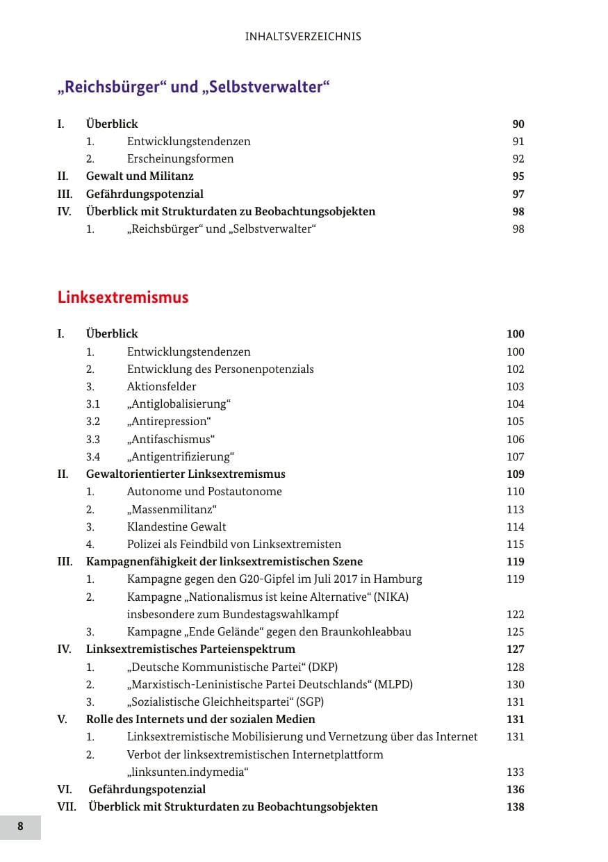 Seite 7 des Verfassungsschutzbericht 2017 Bund