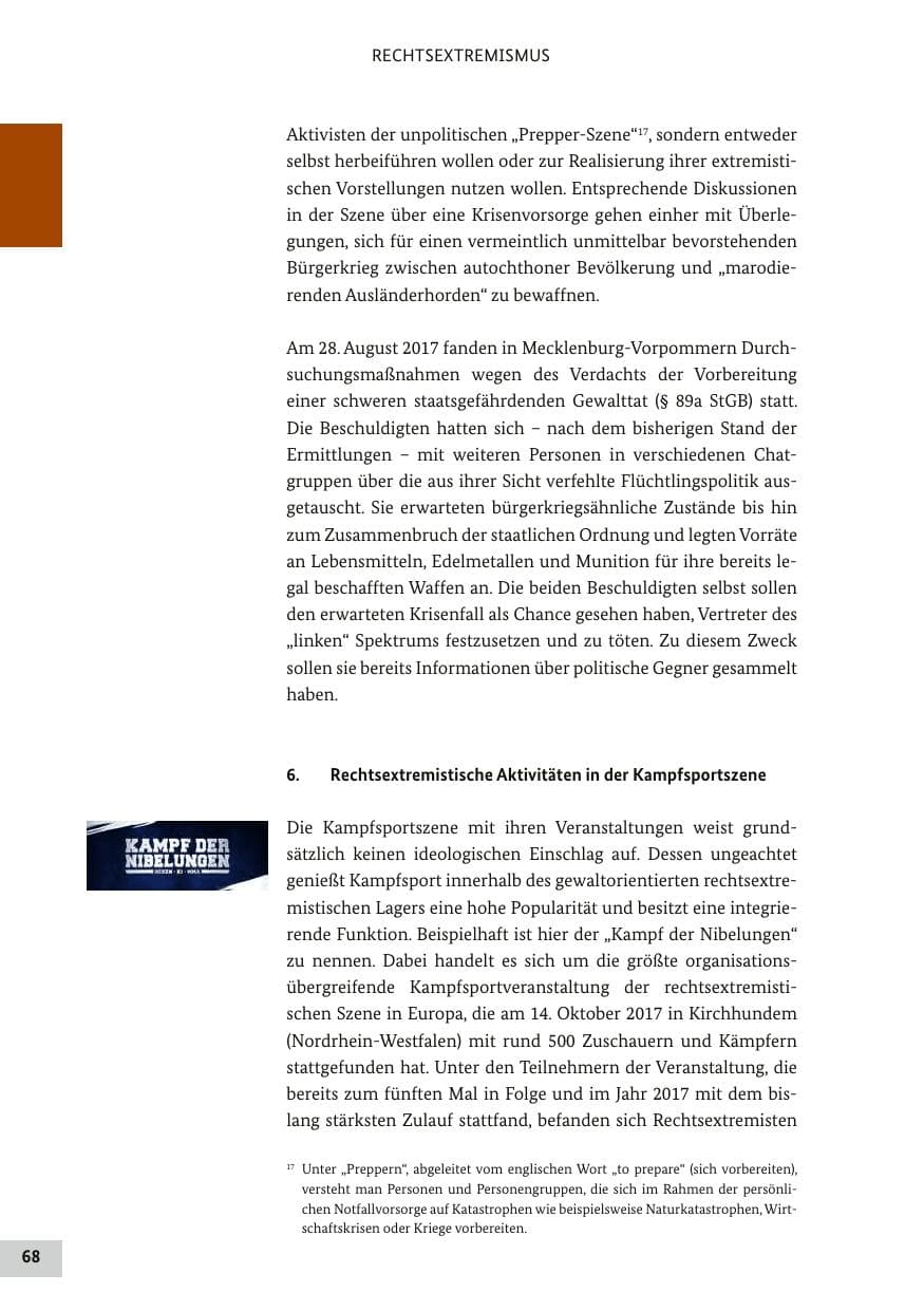Seite 67 des Verfassungsschutzbericht 2017 Bund