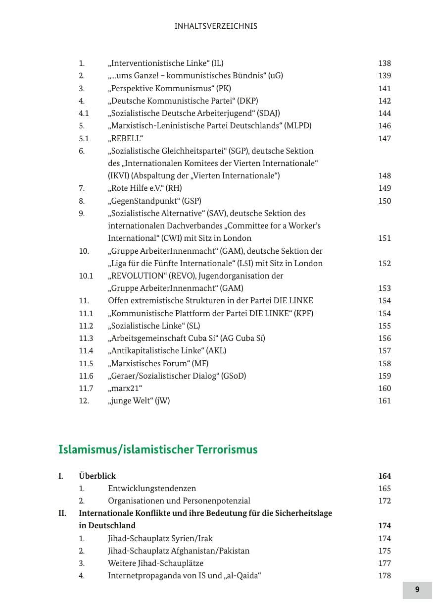Seite 8 des Verfassungsschutzbericht 2017 Bund