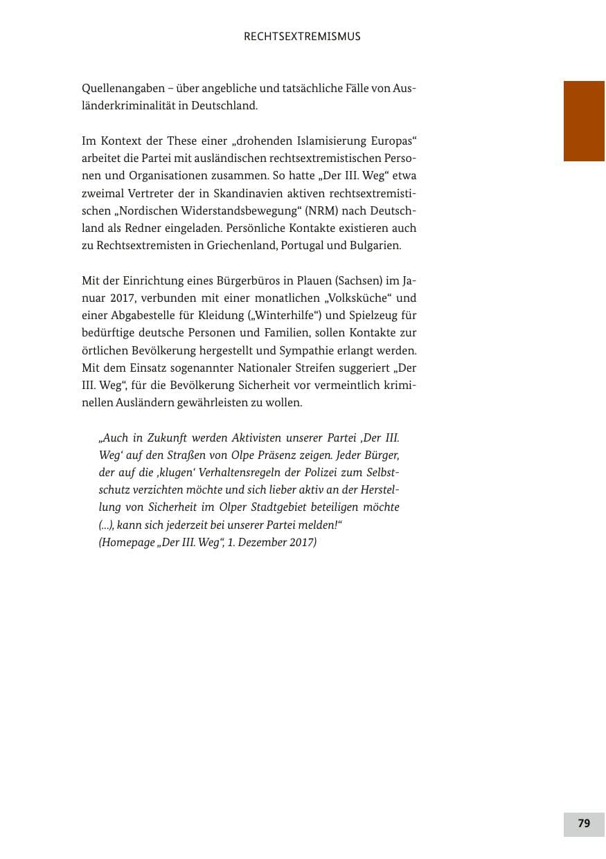 Seite 78 des Verfassungsschutzbericht 2017 Bund