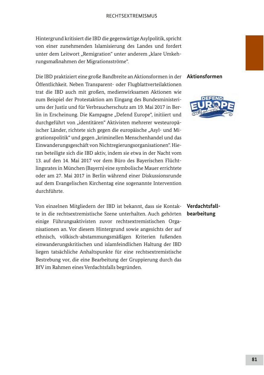 Seite 80 des Verfassungsschutzbericht 2017 Bund