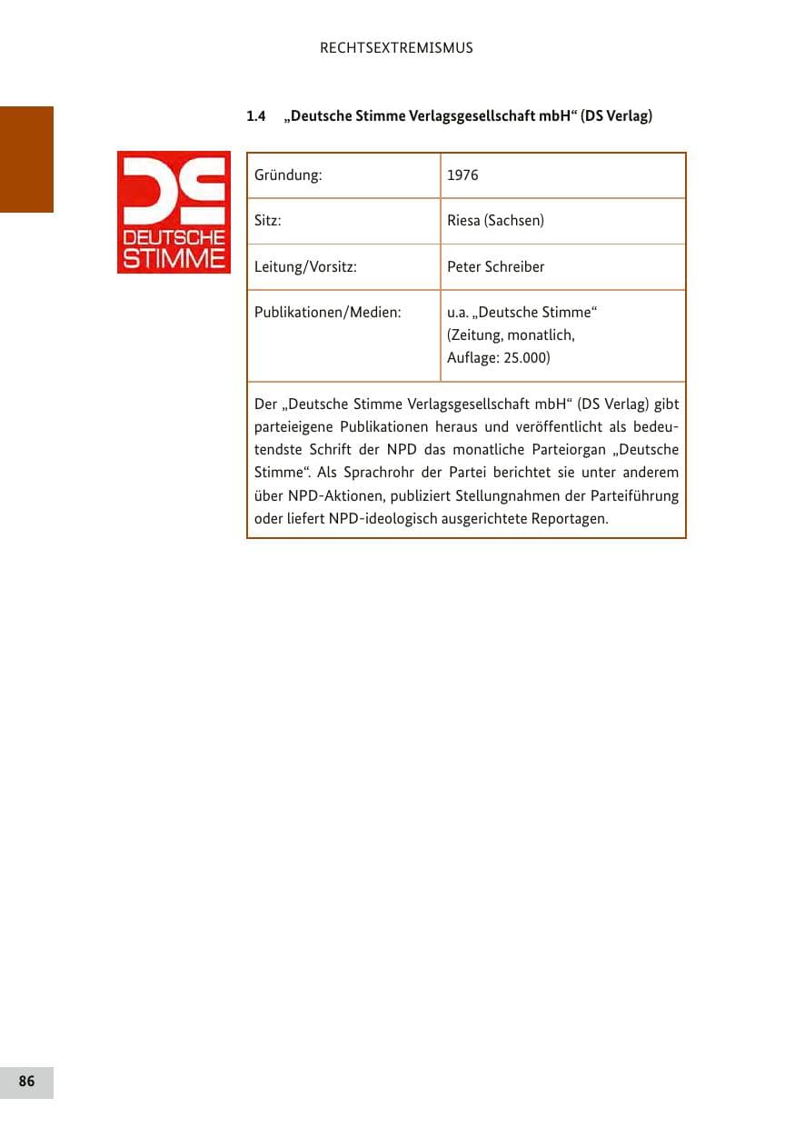 Seite 85 des Verfassungsschutzbericht 2017 Bund
