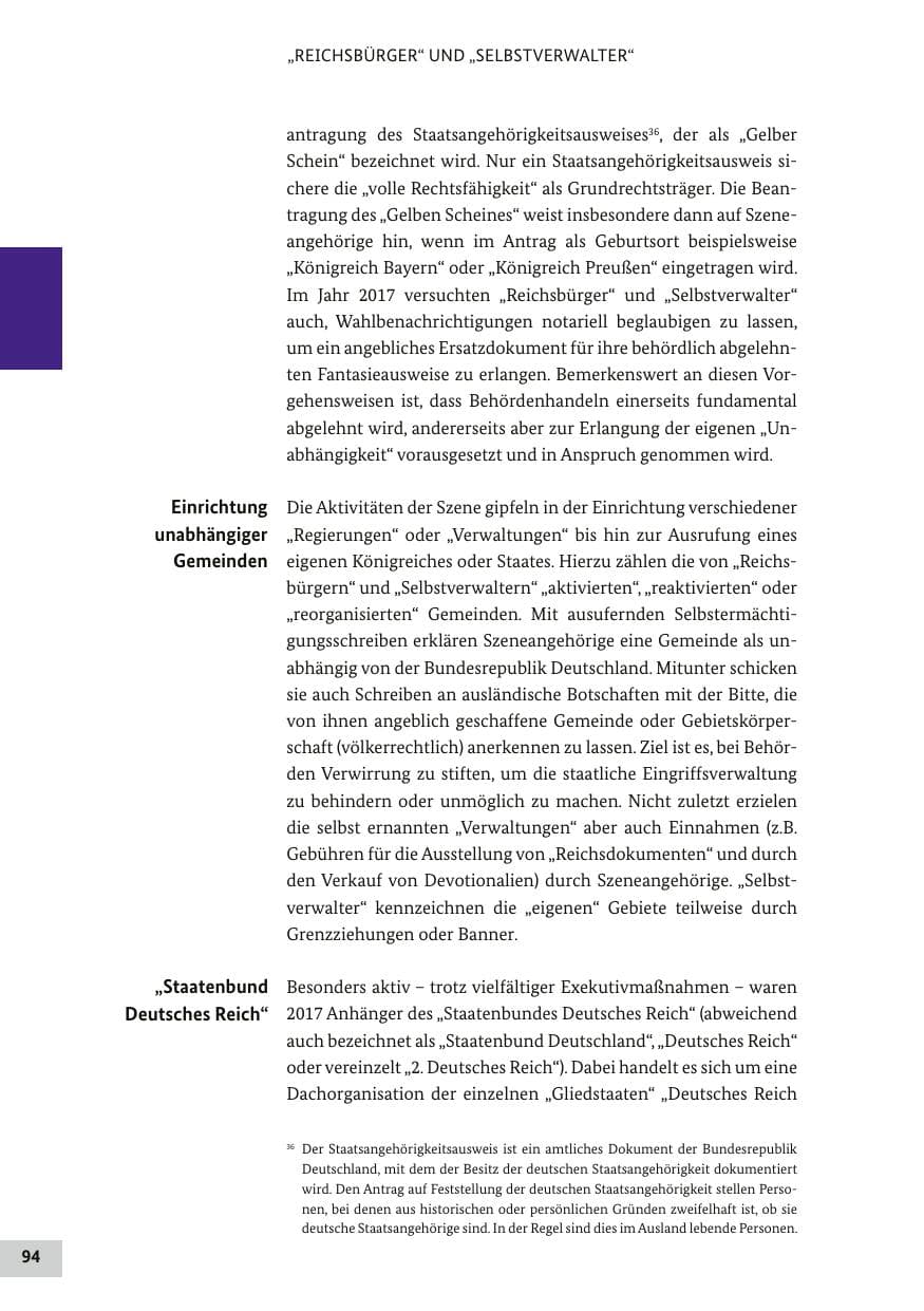 Seite 93 des Verfassungsschutzbericht 2017 Bund