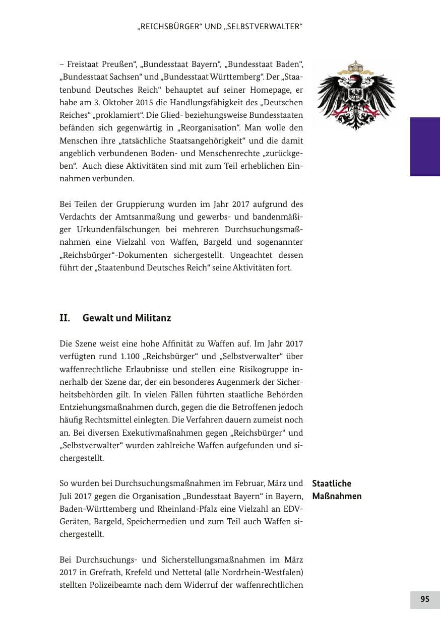 Seite 94 des Verfassungsschutzbericht 2017 Bund
