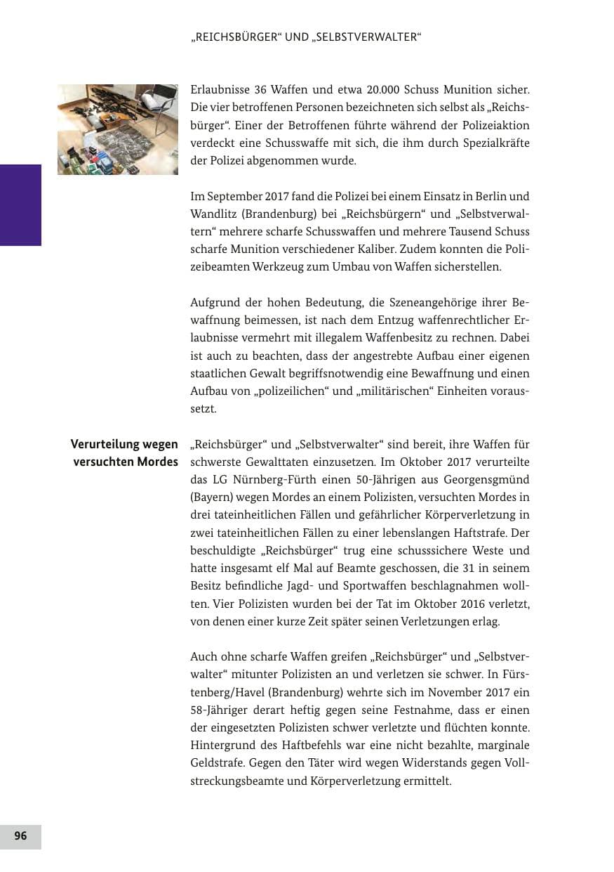 Seite 95 des Verfassungsschutzbericht 2017 Bund