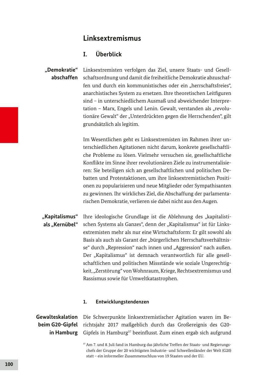 Seite 99 des Verfassungsschutzbericht 2017 Bund