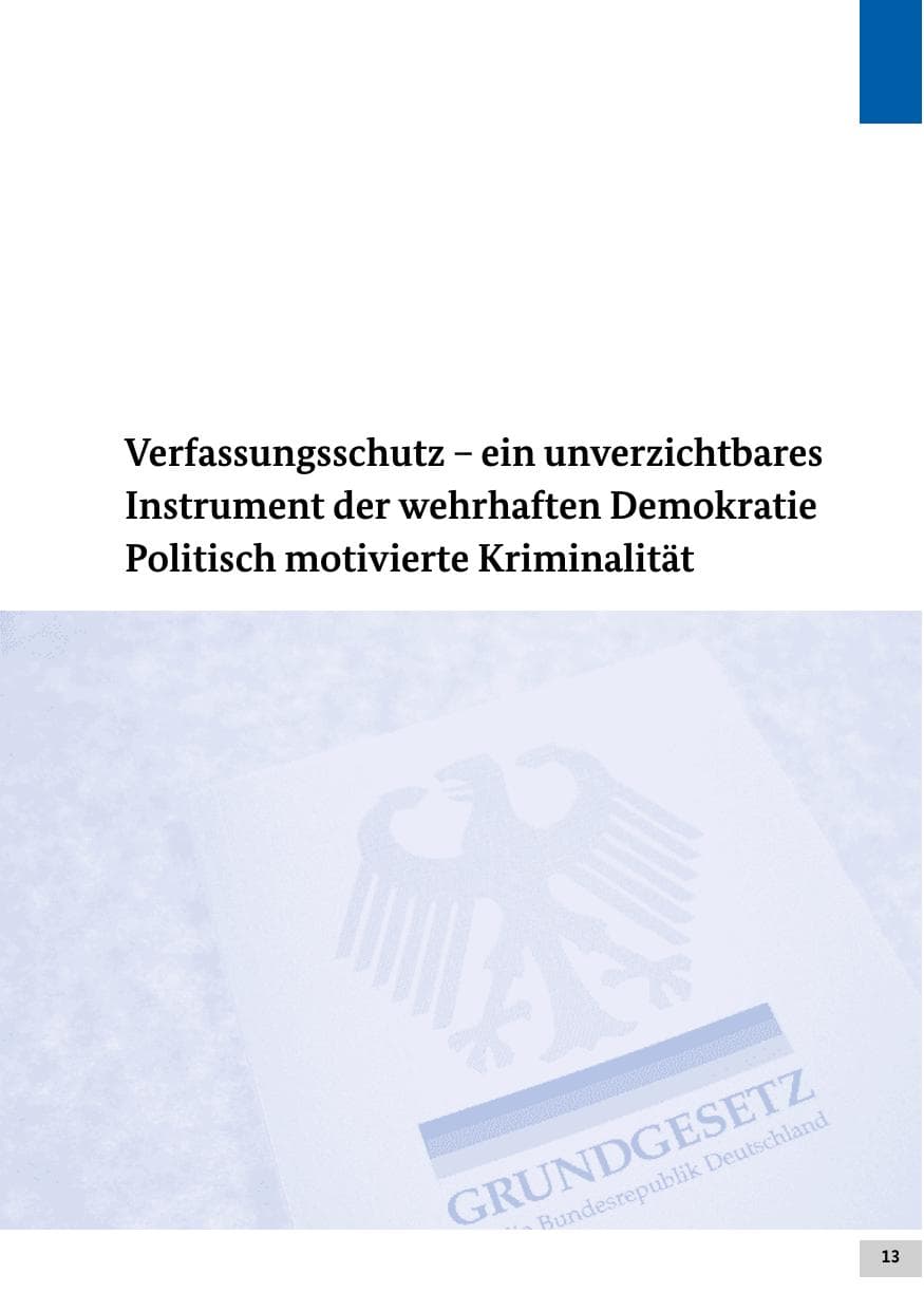 Seite 13 des Verfassungsschutzbericht 2018 Bund