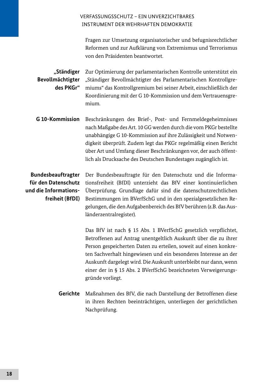 Seite 18 des Verfassungsschutzbericht 2018 Bund