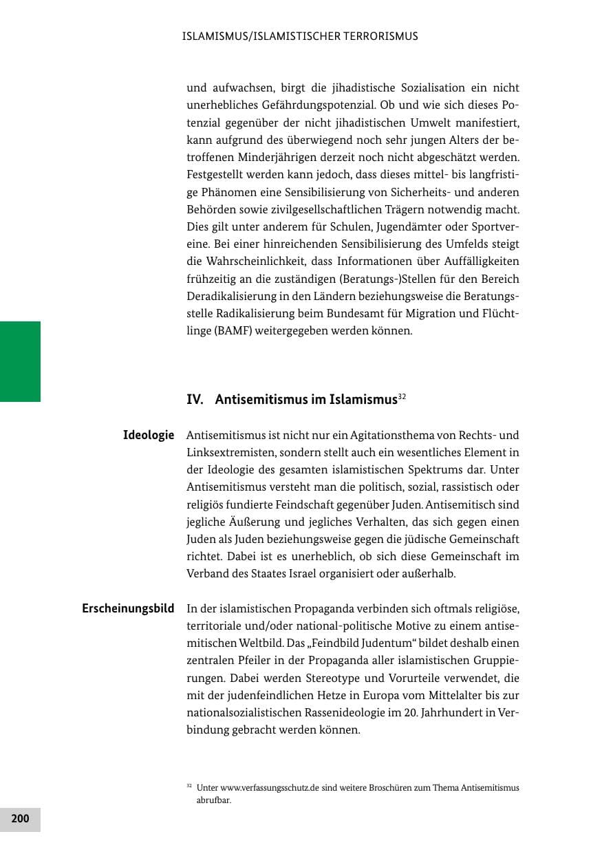 Seite 200 des Verfassungsschutzbericht 2018 Bund