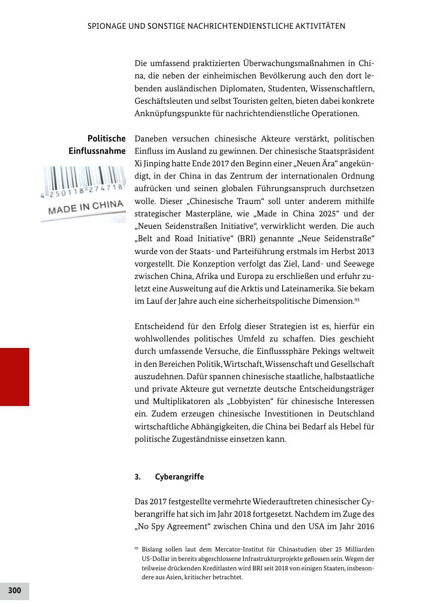 Seite 300 des Verfassungsschutzbericht 2018 Bund