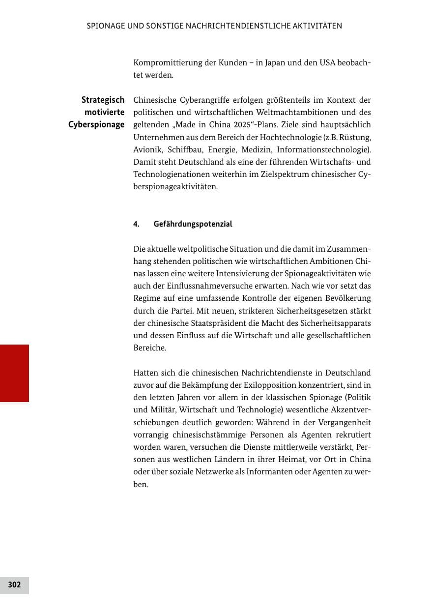 Seite 302 des Verfassungsschutzbericht 2018 Bund