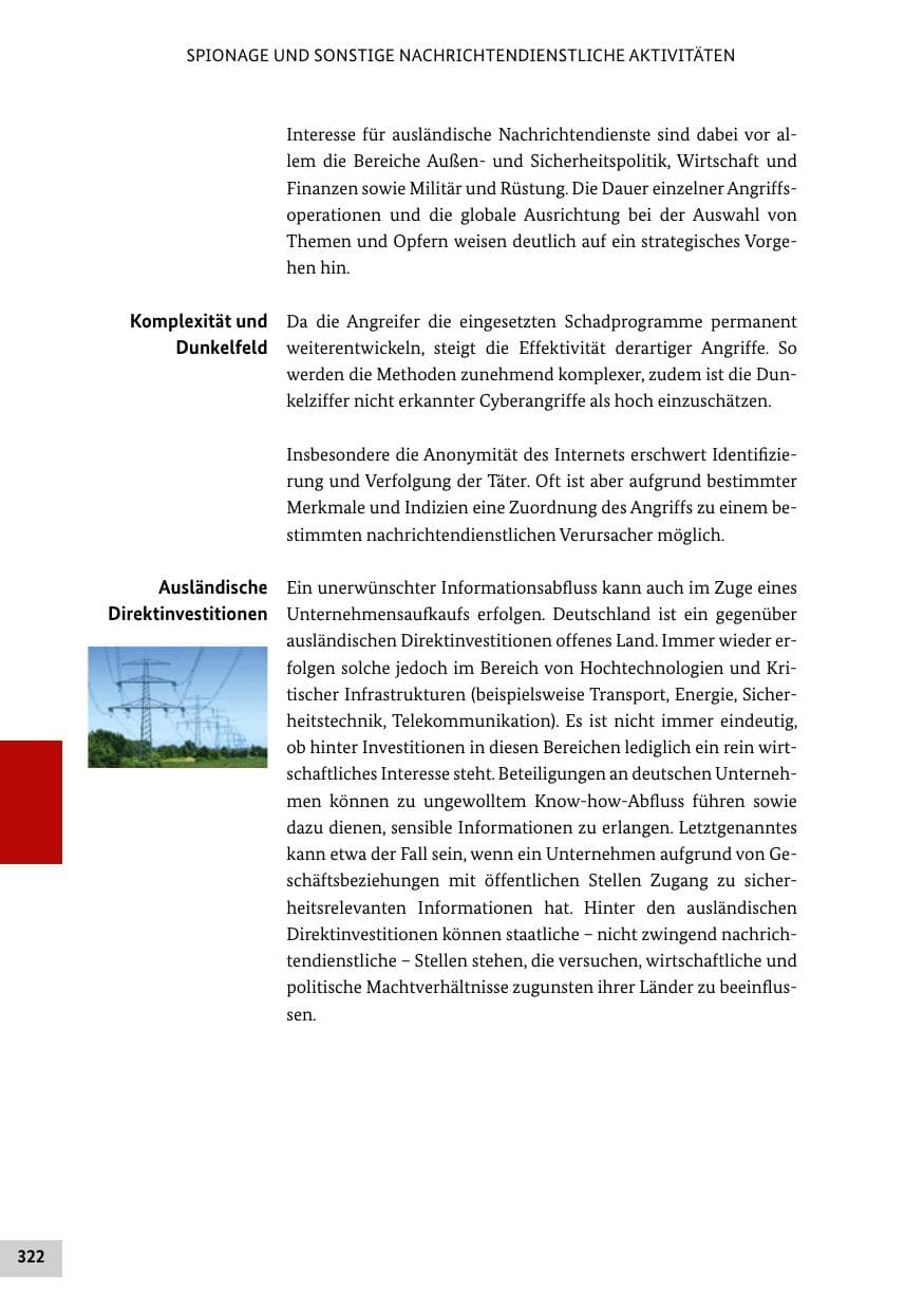 Seite 322 des Verfassungsschutzbericht 2018 Bund