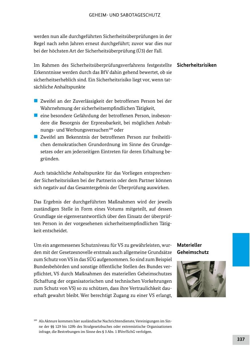 Seite 337 des Verfassungsschutzbericht 2018 Bund