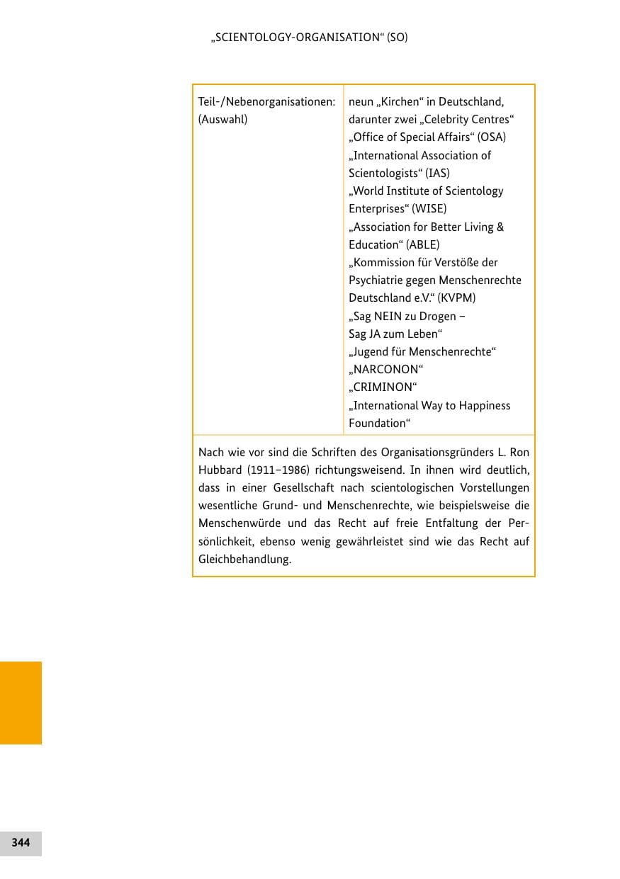 Seite 344 des Verfassungsschutzbericht 2018 Bund