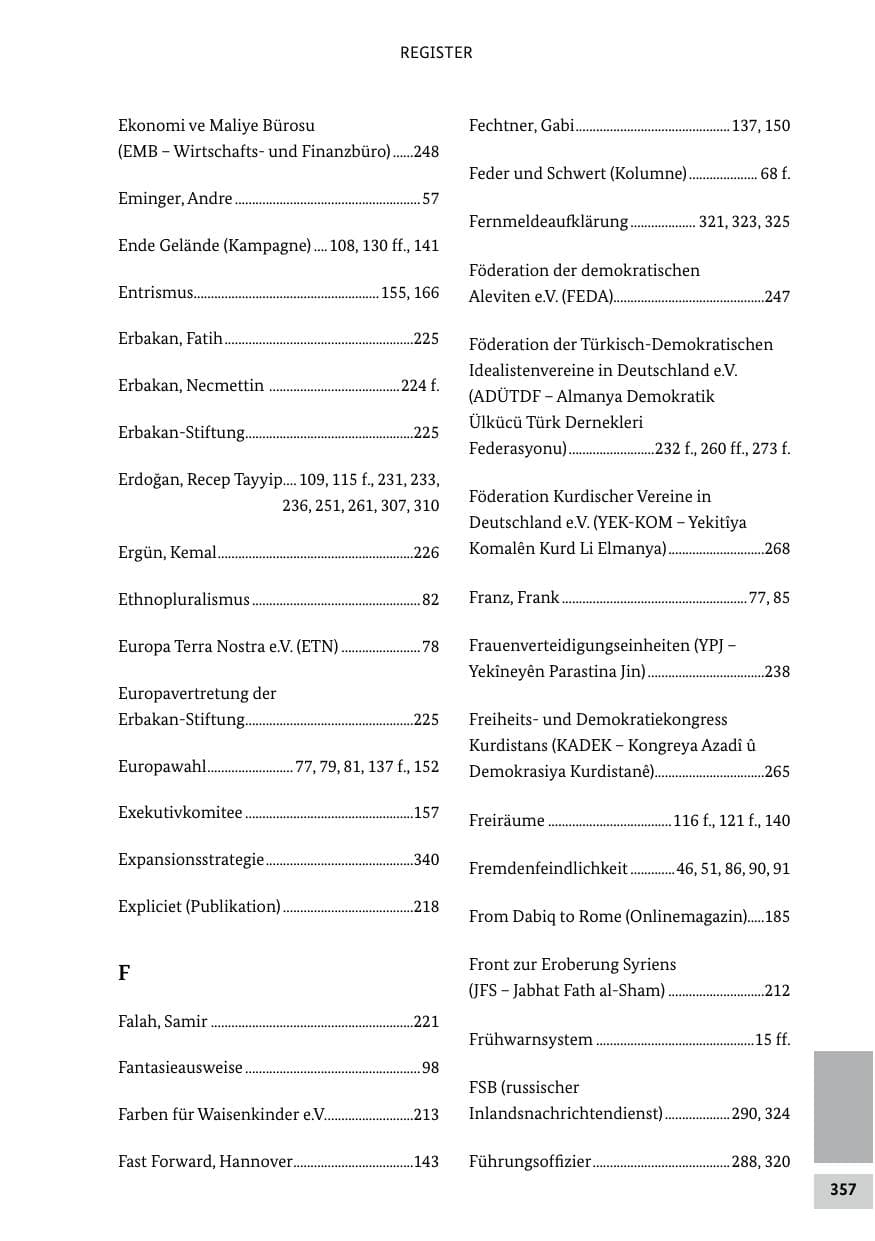 Seite 357 des Verfassungsschutzbericht 2018 Bund