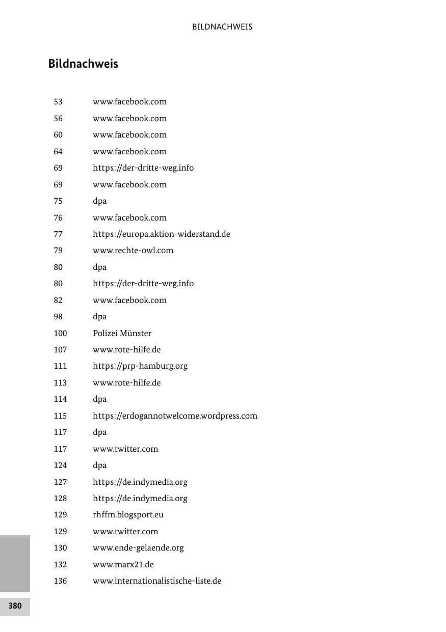 Seite 380 des Verfassungsschutzbericht 2018 Bund