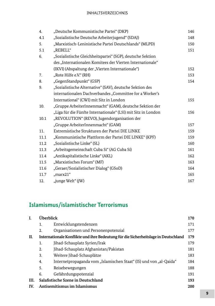Seite 9 des Verfassungsschutzbericht 2018 Bund