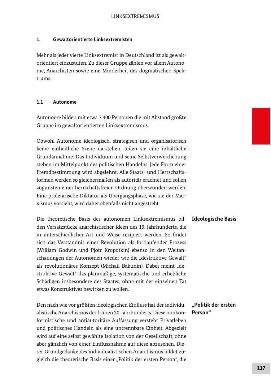 Seite 117 des Verfassungsschutzbericht 2019 Bund