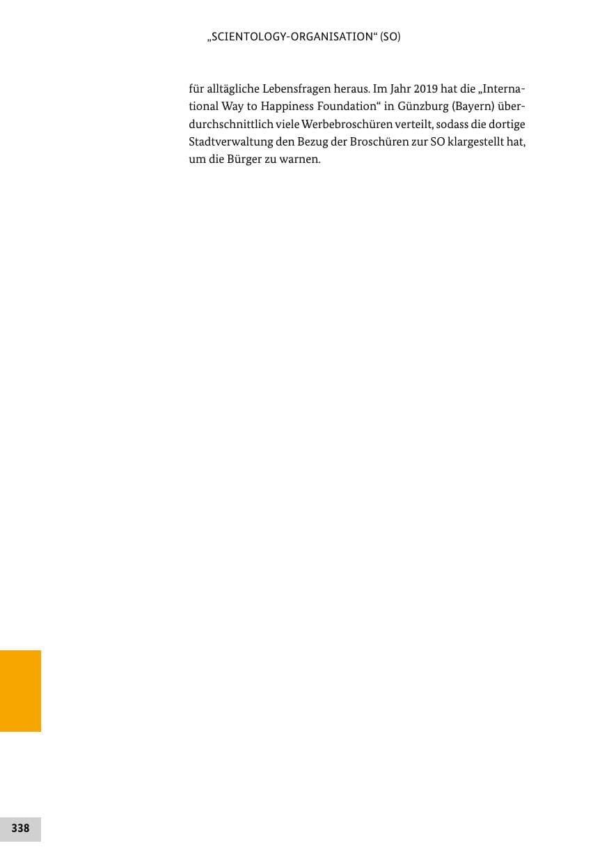 Seite 338 des Verfassungsschutzbericht 2019 Bund