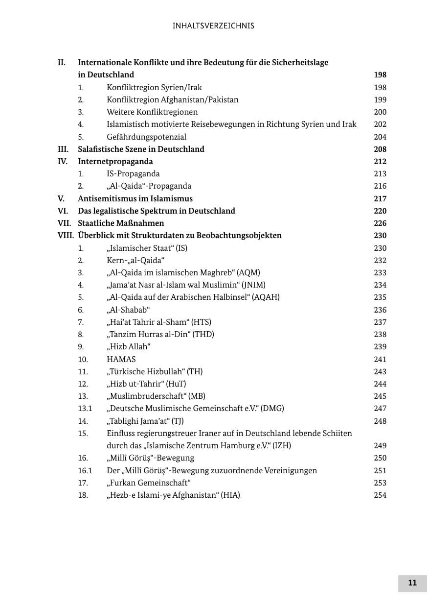 Seite 11 des Verfassungsschutzbericht 2020 Bund