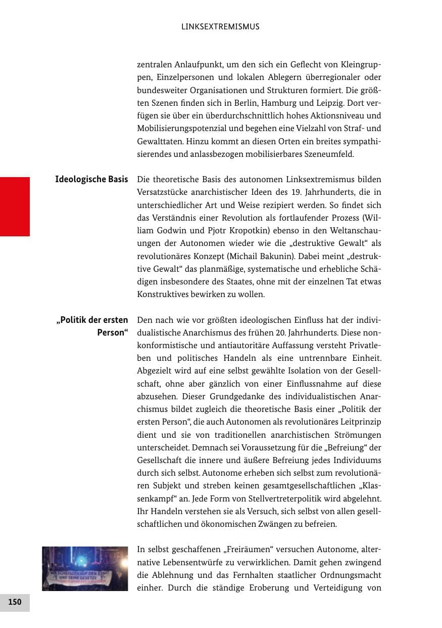 Seite 150 des Verfassungsschutzbericht 2020 Bund