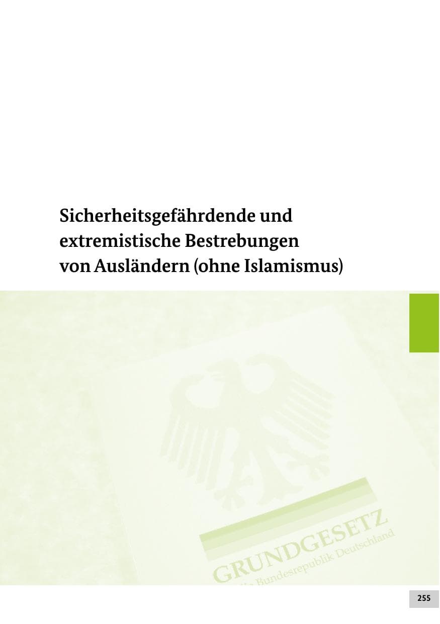 Seite 255 des Verfassungsschutzbericht 2020 Bund