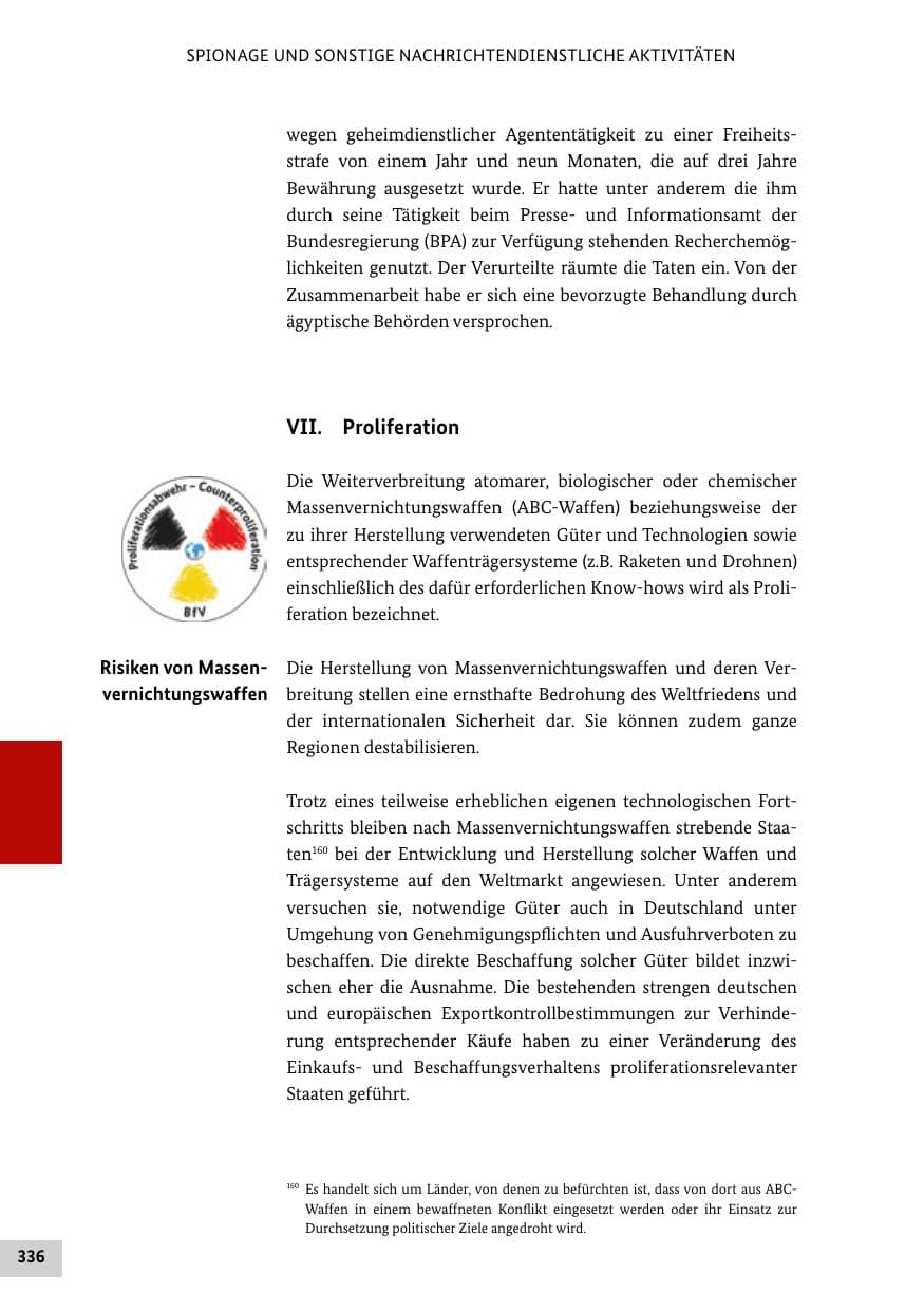 Seite 336 des Verfassungsschutzbericht 2020 Bund