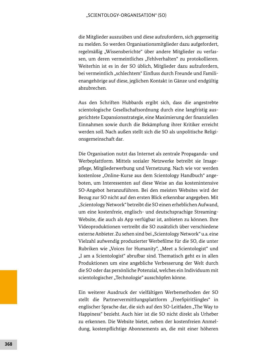 Seite 368 des Verfassungsschutzbericht 2020 Bund