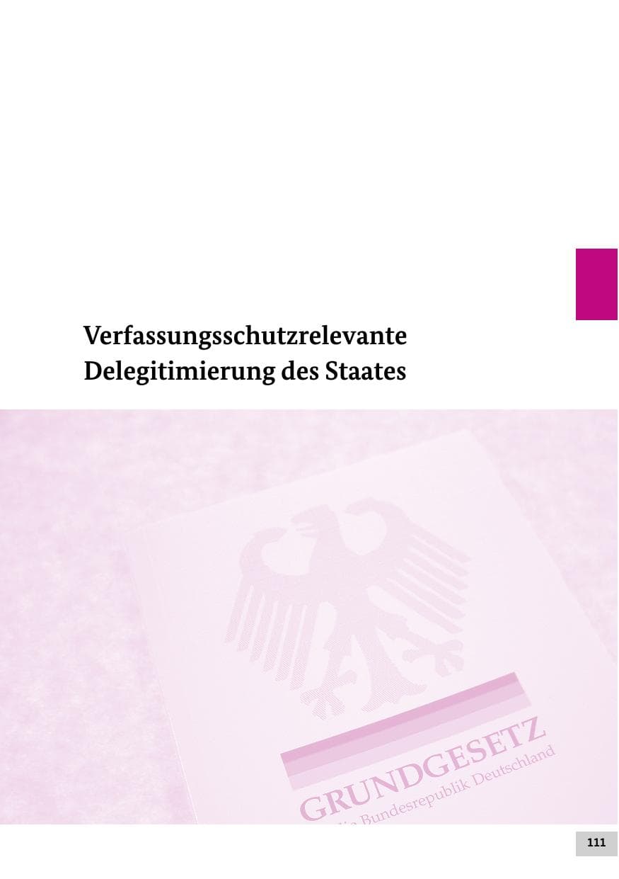Seite 111 des Verfassungsschutzbericht 2021 Bund