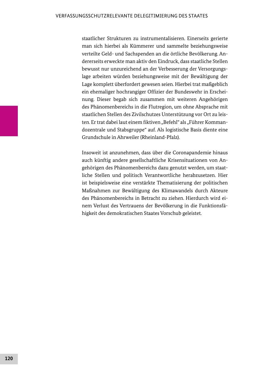 Seite 120 des Verfassungsschutzbericht 2021 Bund