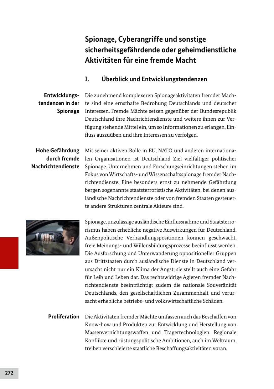 Seite 272 des Verfassungsschutzbericht 2021 Bund